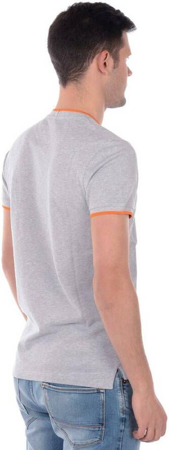 Kenzo Grijze en Oranje Tiger Pocket T-Shirt Grijs Heren