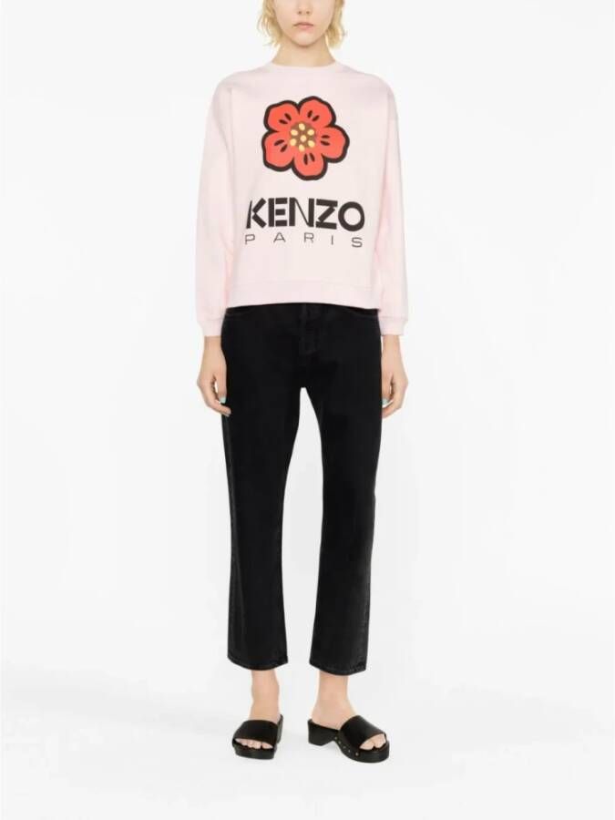 Kenzo Roze Bloemen Sweatshirt voor Dames Roze Dames