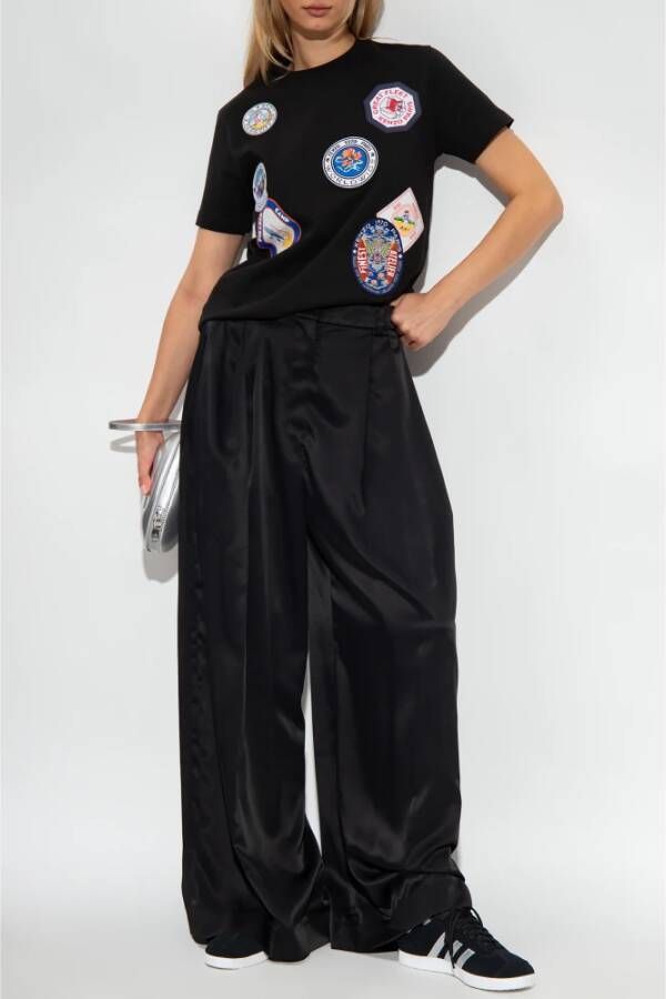 Kenzo T-shirt met logo Zwart Dames
