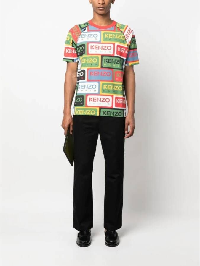 Kenzo Stijlvolle Rode T-shirt of Polo met KZO Labels Rood Heren