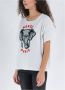 Kenzo Olifant Print Katoenen T-Shirt voor Dames Wit Dames - Thumbnail 7