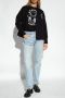 Kenzo Zwarte Varsity Jungle Geborduurde T-shirt Zwart Dames - Thumbnail 2