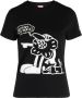Kenzo Condemt Print Katoenen T-shirt Zwart Dames - Thumbnail 2