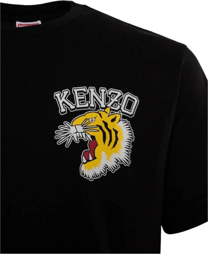 Kenzo Jungle Patch Katoenen T-shirt Zwart Heren