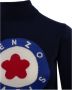 Kenzo Intarsia-Gebreide Logo Trui in Midnight Blue Red White Blue Dames - Thumbnail 2