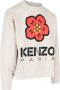 Kenzo Grijze Sweatshirt met Logo-Print en Bloemenmotief Gray Dames - Thumbnail 4