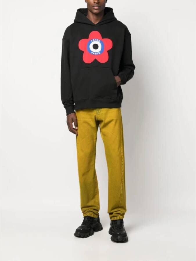 Kenzo Zwarte hoodie met Target-logo Zwart Heren