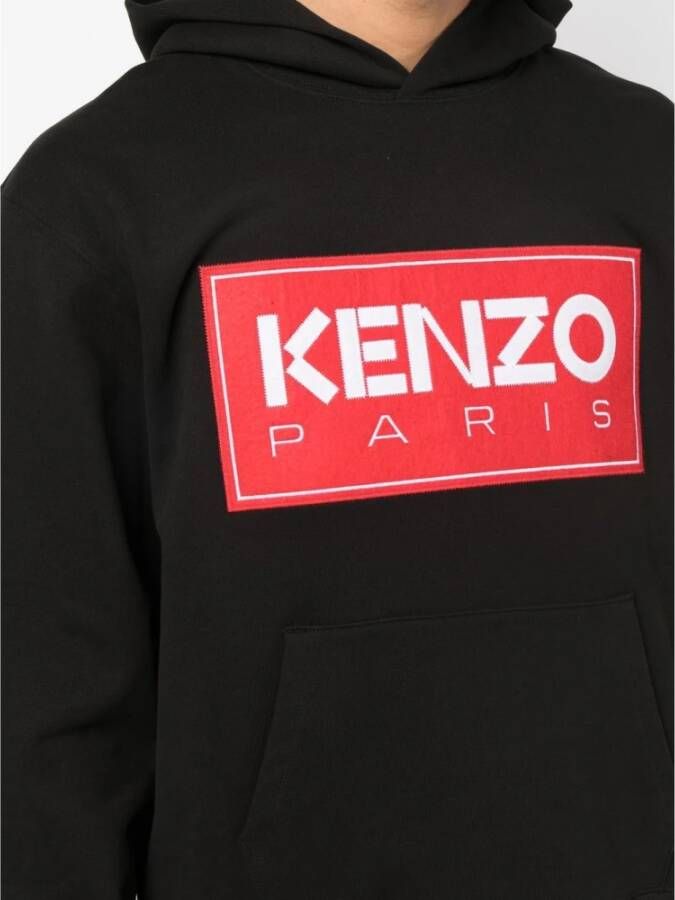 Kenzo Zwarte Katoenen Sweatshirt met Logo Print Black Heren
