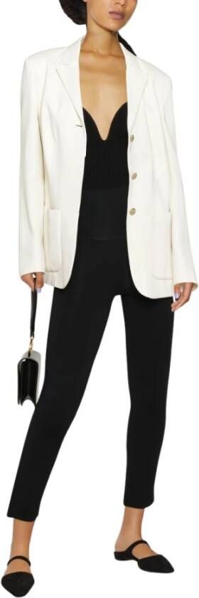 Khaite Bijgesneden broek met hoge taille Zwart Dames