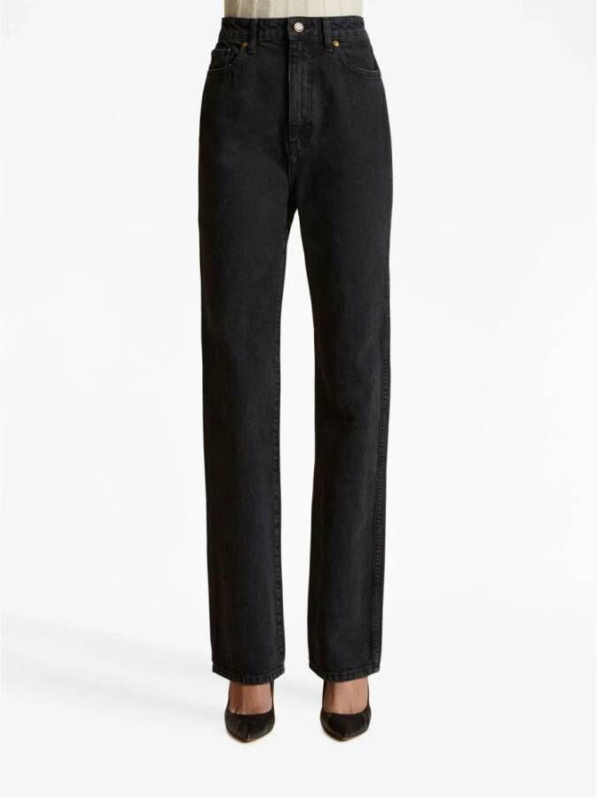 Khaite Prescott Danielle Jean Tijdloze en veelzijdige straight jeans Zwart Dames