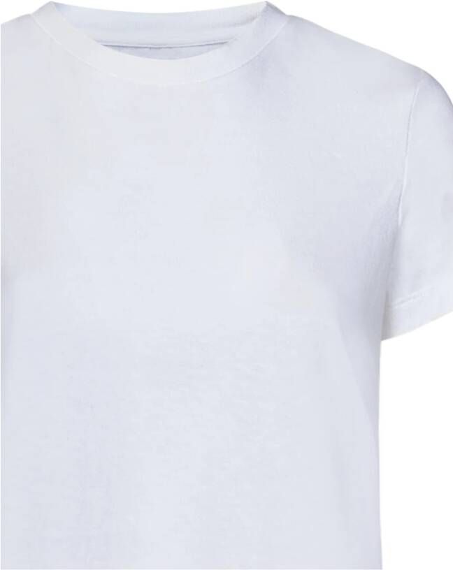 Khaite Witte Geribbelde Crewneck T-shirt White Dames
