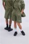 Kickers Katoen Lifestyle Fleece Shorts Green Heren - Thumbnail 2