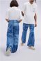 Kickers Hight Waist Wide Jeans Beige Unisex - Thumbnail 2