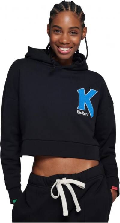 Kickers Organic Big-k Crop Hoodie Zwart Dames