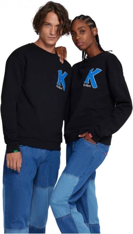 Kickers Organic Big-K Sweatshirt Zwart Unisex