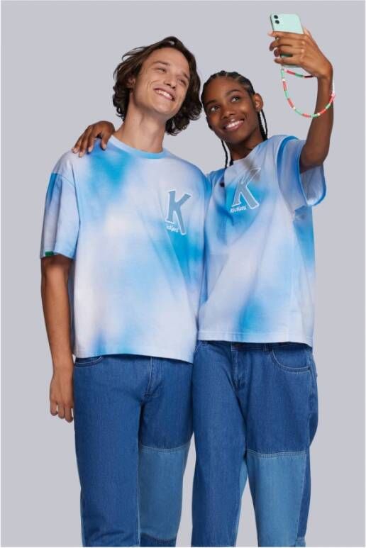 Kickers Organic Big-k Tshirt Blauw Unisex