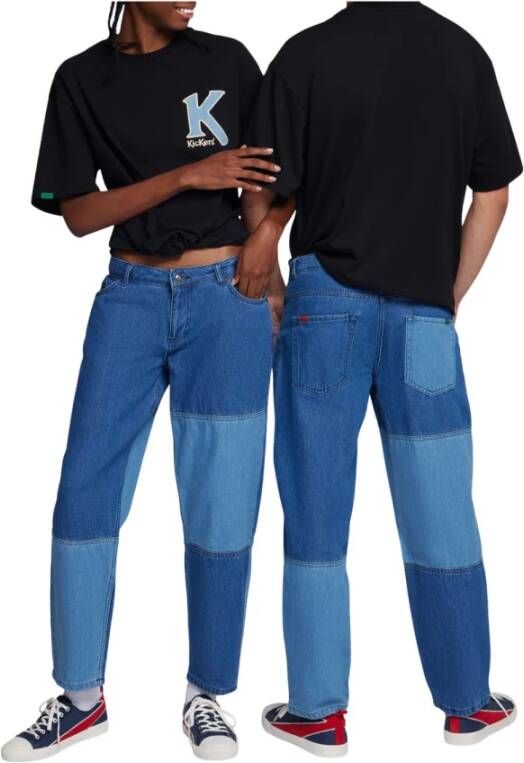 Kickers Organic Mix Boyfriend Jeans Denim Blauw Unisex