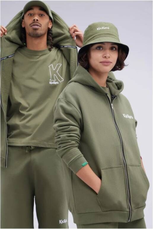 Kickers Zip Up Hoodie Groen Unisex