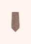 Kiton Zijden stropdas met witte stippen Bruin Heren - Thumbnail 2
