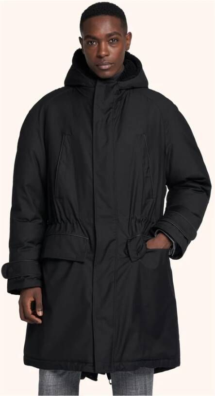 Kiton Outdoor polyester jas Zwart Heren