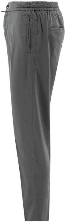 Kiton Casual Lyocell Broek Grijs Heren