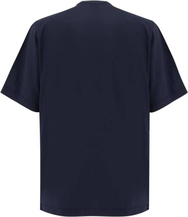 Kiton Katoenen Crew-neck T-shirt voor warme dagen Blauw Heren