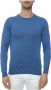 Kiton Handgemaakte Zijden Ronde Hals Pullover Blauw Heren - Thumbnail 2