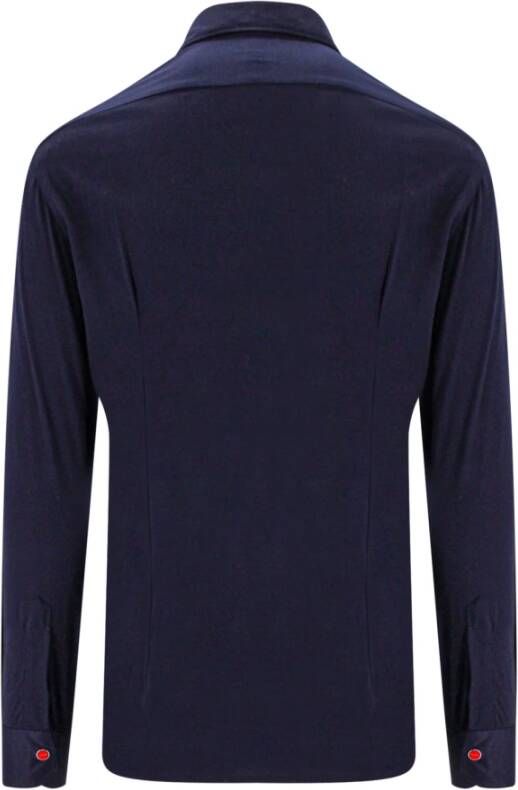 Kiton Blauw Katoenen Jersey Overhemd voor Heren Blauw Heren