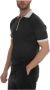 Kiton Korte Mouw Polo met Halve Rits Zwart Heren - Thumbnail 2