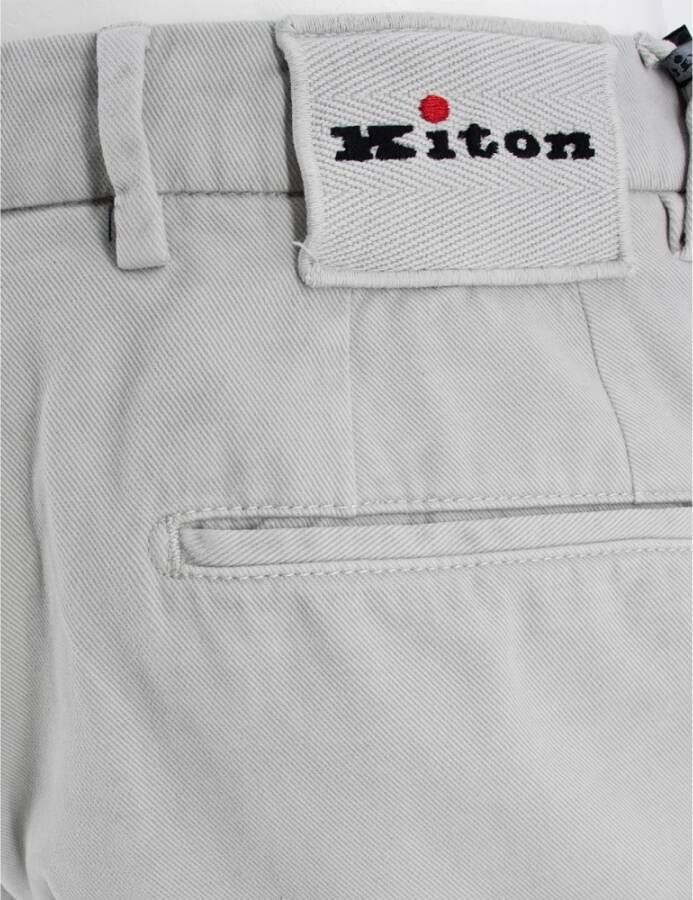 Kiton Slim-fit Trousers Gray Heren