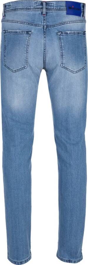 Kiton Klassieke Straight Jeans Blauw Heren