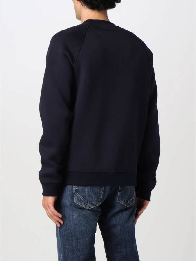 Kiton Stijlvolle Heren Crew Neck Sweatshirt Blauw Heren