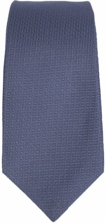 Kiton Geometrische Compositie Stropdas Blauw Heren