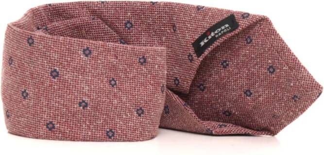 Kiton Luxe Cashmere Stropdas voor de Moderne Gentleman Rood Heren