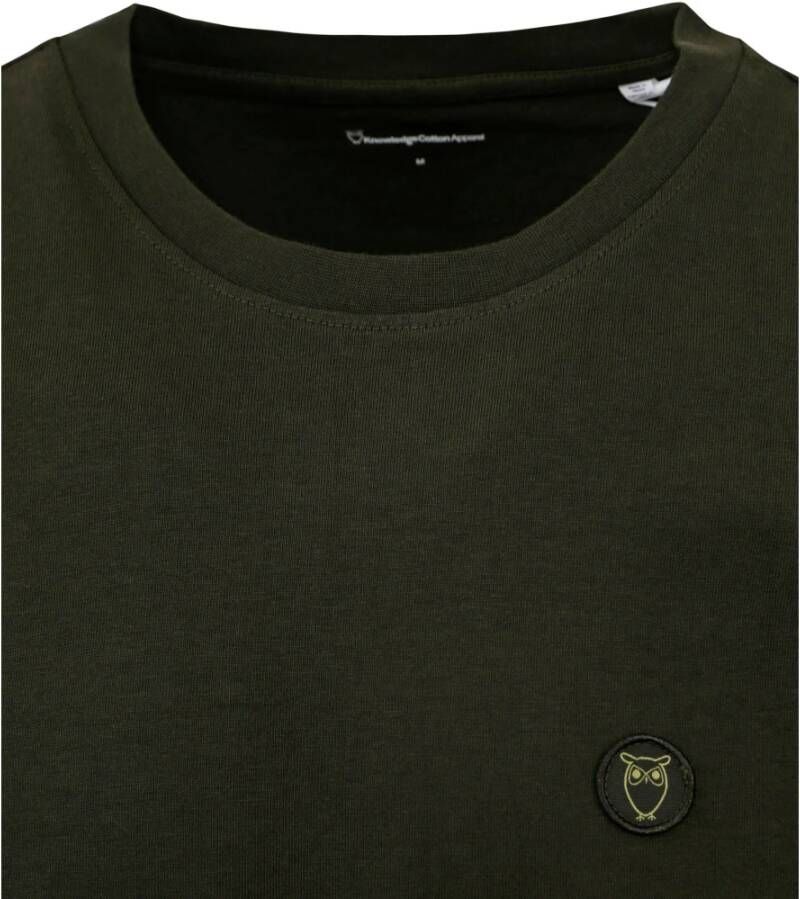 Knowledge Cotton Apparel KnowledgeCotton Apparel T-shirt Donkergroen Groen Heren