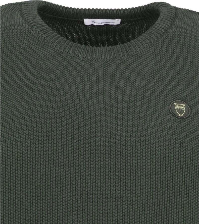 Knowledge Cotton Apparel KnowledgeCotton Apparel Trui Field Donkergroen Groen Heren
