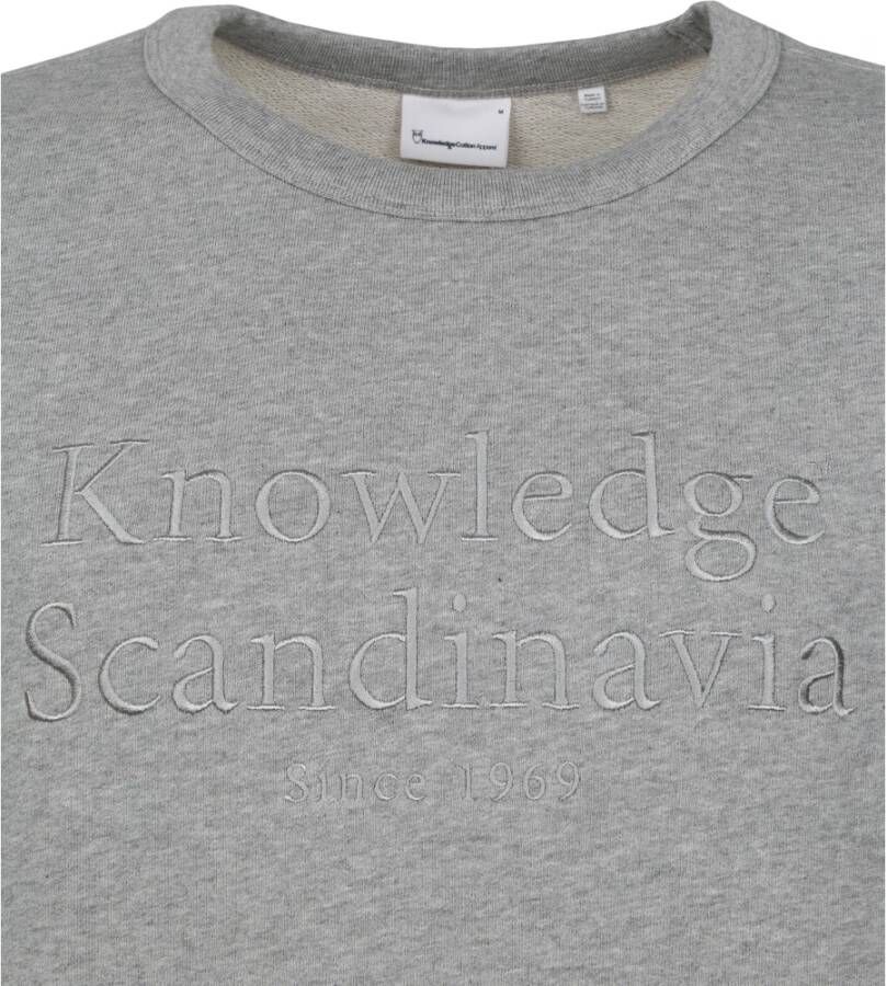 Knowledge Cotton Apparel Trui Elm Grijs Heren