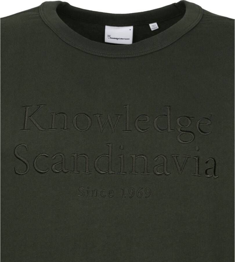 Knowledge Cotton Apparel Trui Elm Groen Heren