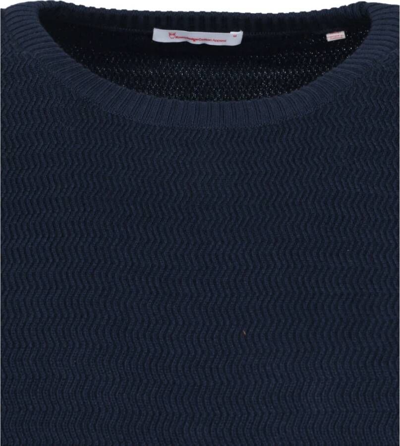 KnowledgeCotton Apparel Trui Waves Donkerblauw - Foto 2