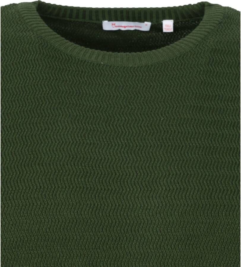KnowledgeCotton Apparel Trui Waves Donkergroen - Foto 2