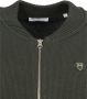 Knowledge Cotton Apparel Sweater Field Vest Donkergroen - Thumbnail 4