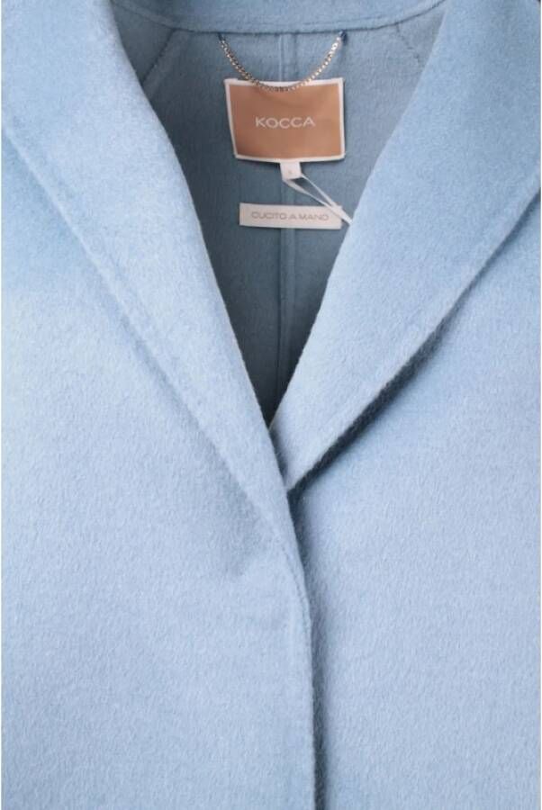 Kocca Blauwe Handgemaakte Klassieke Jas Blue Dames