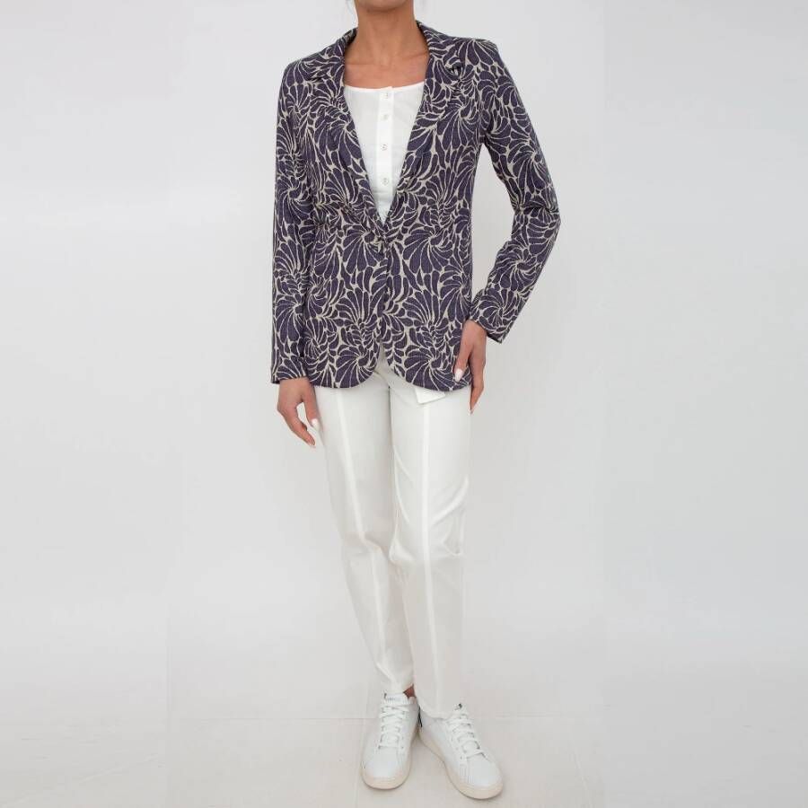Kocca Elegante Blazer Jas Blauw Dames