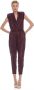 Kocca Comfortabele jumpsuit in glanzende stof Purple Dames - Thumbnail 3