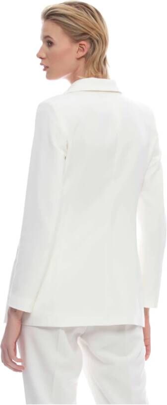 Kocca Dubbelrijige blazer met brede revers White Dames