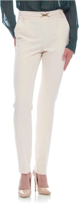 Kocca Elegante broek met riem en gesp Geel Dames