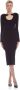 Kocca Elegante Viscose Sheath Jurk met Lange Mouwen Black Dames - Thumbnail 3