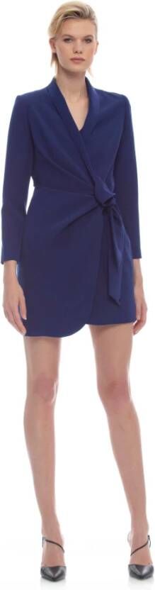 Kocca Elegante Winter Wikkeljurk Blauw Dames
