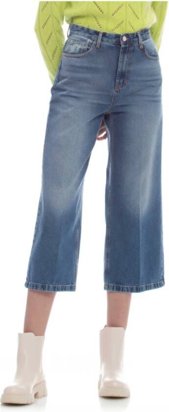 Kocca Wijde hoge taille jeans Blauw Dames