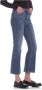 Kocca Hoge taille stretch katoenen bootcut jeans Blauw Dames - Thumbnail 2